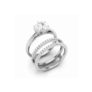 Two in One Tulip Setting Ring (1ct Round)