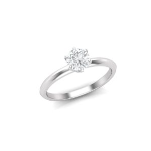 Tiff Round Solitaire – Knife Edge (0,5 CT)