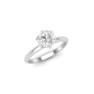 Tiff Round Solitaire – Knife Edge (1 CT)