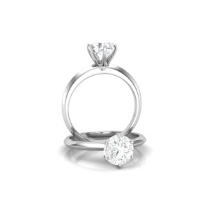 Tiff Round Solitaire – Knife Edge (1 CT)