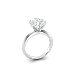 Tiff Round Solitaire – Knife Edge (2 CT)