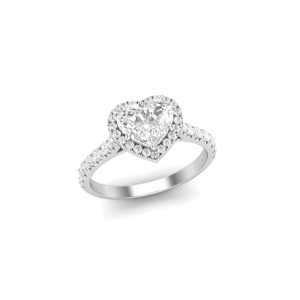 Heart Halo with Pave