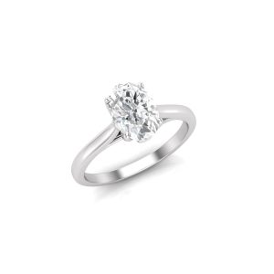 Flower Twisted Oval Solitaire (1.0 CT)